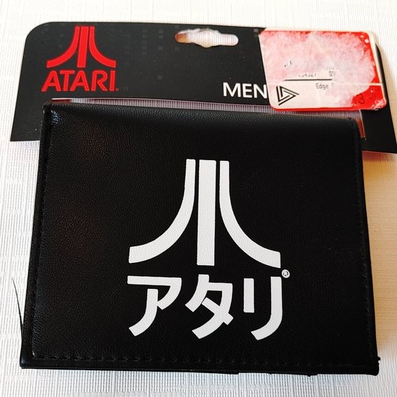 Atari Other - New Atari Black Kanji Katakana Bifold Mens Wallet
